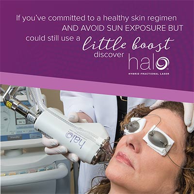 woman being treated with Halo laser